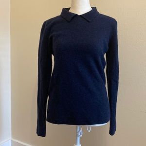 Beautiful navy collared Banana Republic sweater